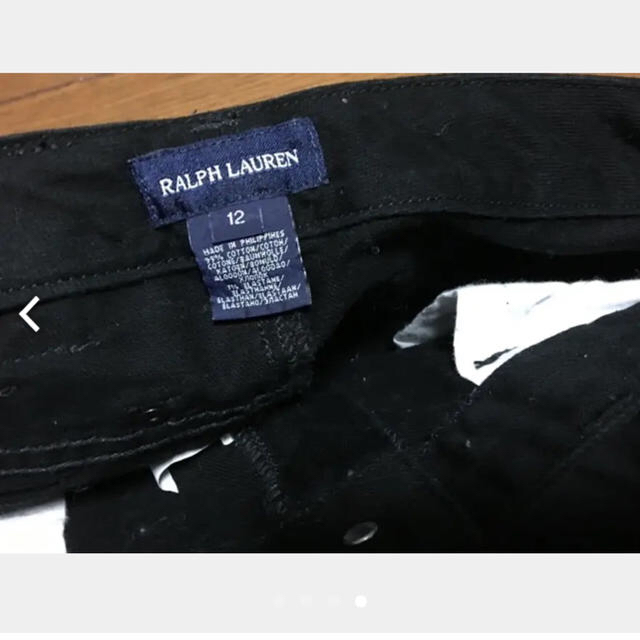 POLO RALPH LAUREN(ポロラルフローレン)のガールズ・ラルフローレン12サイズ ブラックパンツ キッズ/ベビー/マタニティのキッズ服女の子用(90cm~)(Tシャツ/カットソー)の商品写真