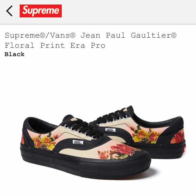 Supreme vans jean paul gaultier サイズ28cmメンズ