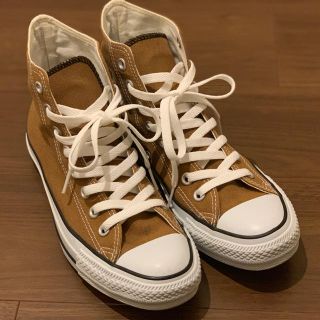 コンバース(CONVERSE)の✳︎脱色コンバース ハイカット キャメル✳︎(スニーカー)