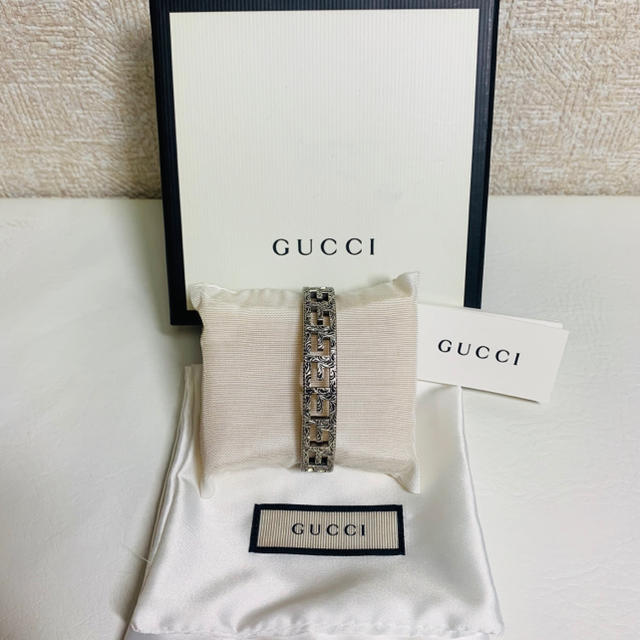 GUCCI グッチ キャット バングル ブレスレット 925 シルバー 美品