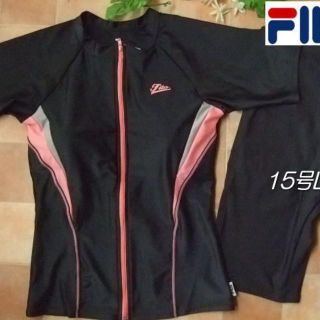 フィラ(FILA)の◆FILAフィラ・袖付・袖ありフィットネス水着・15号LL・切替グレーピンク(水着)