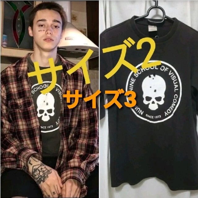 ラスト１着 01年オリジナル ナンバーナイン スカルTシャツ サイズ３ ドクロ