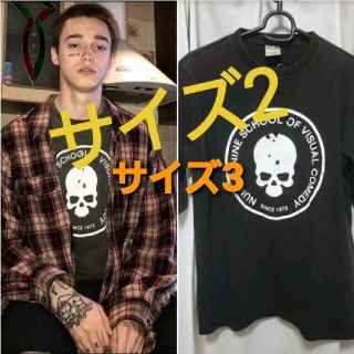 ナンバーナイン(NUMBER (N)INE)のラスト１着 01年オリジナル ナンバーナイン スカルTシャツ サイズ３ ドクロ(Tシャツ/カットソー(半袖/袖なし))