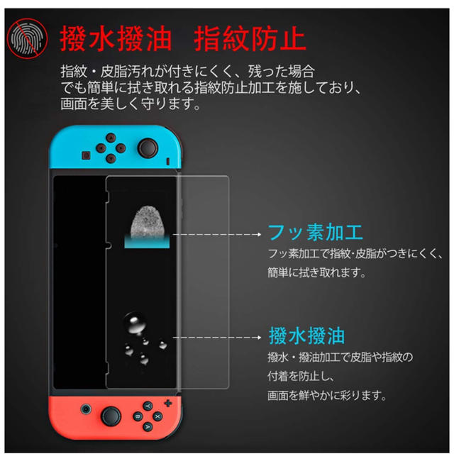 Nintendo Switch(ニンテンドースイッチ)のNintendo Switch 保護フィルム日本硝子素材 硬度9H強化ガラス  スマホ/家電/カメラのスマホアクセサリー(保護フィルム)の商品写真