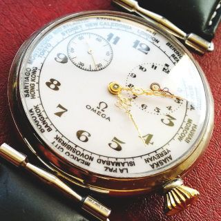 オメガ(OMEGA)のオメガ OMEGA ワールドタイム 高級ブランド アンティーク メンズ腕時計(腕時計(アナログ))