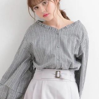 マジェスティックレゴン(MAJESTIC LEGON)の美品♡ギンガムチェック シャツブラウス(シャツ/ブラウス(長袖/七分))