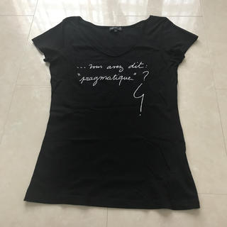 アニエスベー(agnes b.)のagnes b. Vネック ブラック Tシャツ (Tシャツ(半袖/袖なし))
