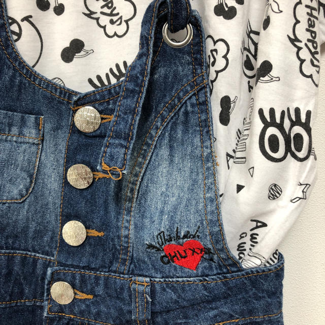 CHU XXX(チュー)のTシャツサロペットセット キッズ/ベビー/マタニティのキッズ服女の子用(90cm~)(パンツ/スパッツ)の商品写真