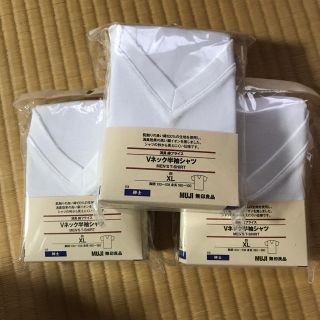 ムジルシリョウヒン(MUJI (無印良品))の最終値下げ☆無印 Vネック半袖シャツ XL3枚セット(Tシャツ/カットソー(半袖/袖なし))