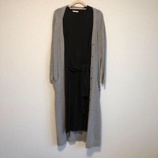 ザラ(ZARA)のニットワンピ タイト ロングカーディガン セット(セット/コーデ)