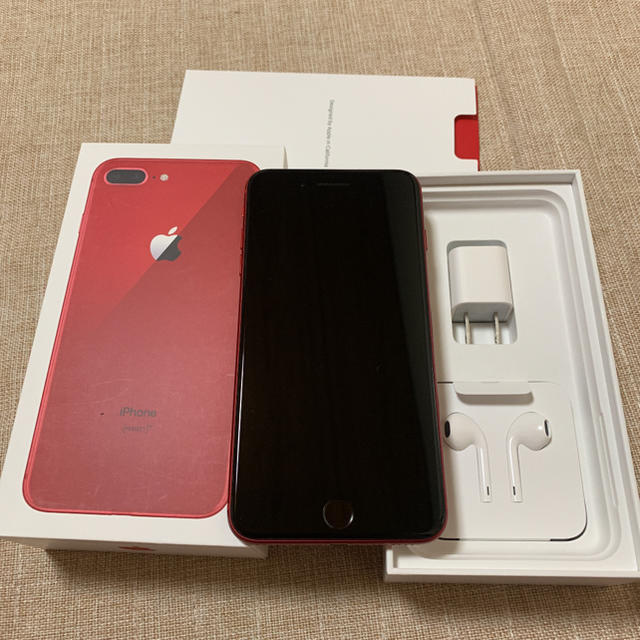 スマートフォン/携帯電話iPhone8  plus RED 64GB docomo  simフリー