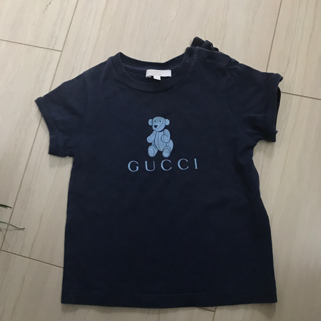 Gucci(グッチ)のGUCCI kids グッチキッズ ベアー tシャツ ネイビー 12m 18m キッズ/ベビー/マタニティのベビー服(~85cm)(Ｔシャツ)の商品写真