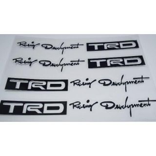 TRD カッティングステッカー ブラック 4枚(車外アクセサリ)