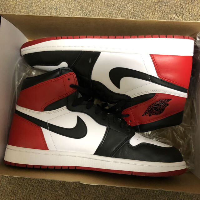 メンズナイキ NIKE AIR JORDAN 1 aj1 つま黒 black toe