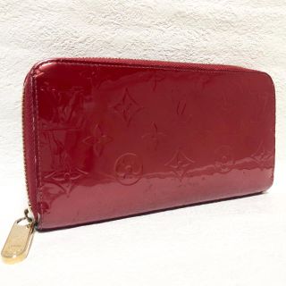 ルイヴィトン(LOUIS VUITTON)の【本物】488ルイヴィトン＊モノグラムヴェルニジッピーウォレットポムダムール(財布)