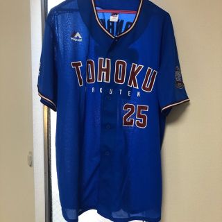 トウホクラクテンゴールデンイーグルス(東北楽天ゴールデンイーグルス)の楽天イーグルス TOHOKU BLUE 2019  25  田中和基 サイズL(応援グッズ)