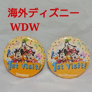 ディズニー(Disney)の缶バッジ ウォルトディズニーワールド 非売品 WDW(キャラクターグッズ)