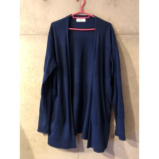 アズールバイマウジー(AZUL by moussy)のAZUL by moussy ロング カーディガン ブルー(カーディガン)