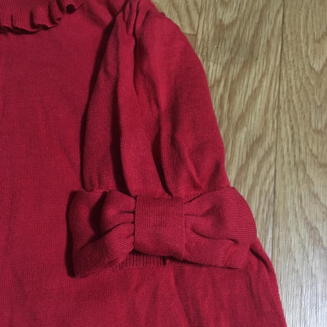 JaneMarple(ジェーンマープル)のジェーンマープル お袖リボン タートルニット レディースのトップス(ニット/セーター)の商品写真