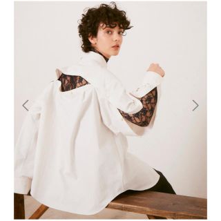 ルシェルブルー(LE CIEL BLEU)のLE CIEL BLEU Peel Off Oversized Shirt(シャツ/ブラウス(長袖/七分))