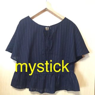 ミスティック(mystic)のミスティックストライプトップス♡(シャツ/ブラウス(半袖/袖なし))