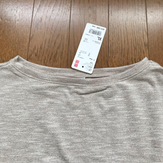 UNIQLO(ユニクロ)のストレッチスラブボートネックTシャツ レディースのトップス(Tシャツ(長袖/七分))の商品写真