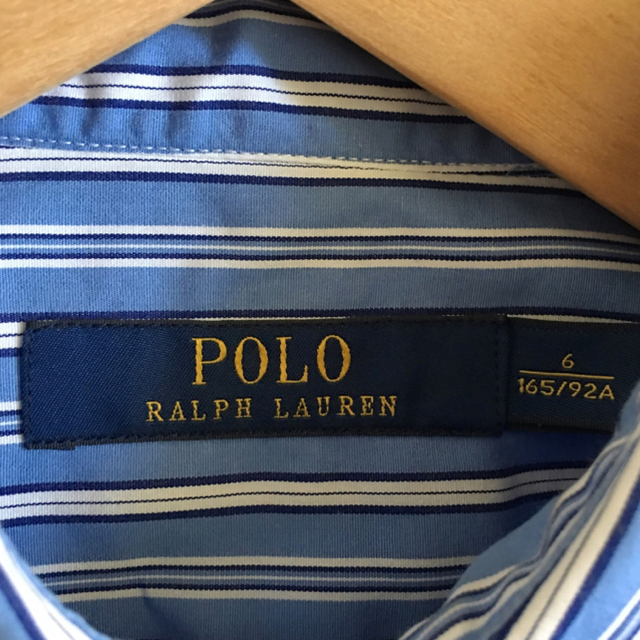 POLO RALPH LAUREN(ポロラルフローレン)の試着のみ ポロラルフローレン裾フレアストライプシャツワンピース レディースのワンピース(ひざ丈ワンピース)の商品写真