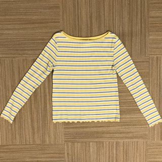 ミスティウーマン(mysty woman)の美品 mystywoman イエロー ボーダー (カットソー(長袖/七分))