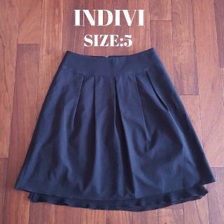 インディヴィ(INDIVI)のインディヴィ シフォン プリーツ リバーシブル スカート(ひざ丈スカート)