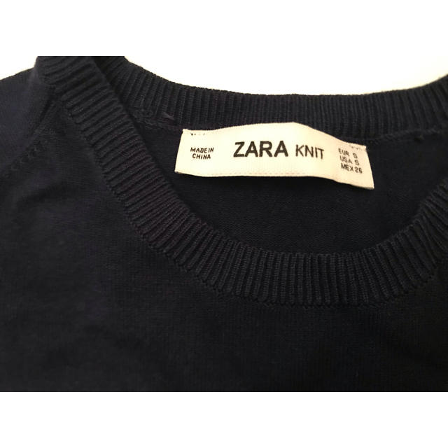 ZARA(ザラ)の値下げ✨ZARA ネイビー ノースリーブニット レディースのトップス(タンクトップ)の商品写真
