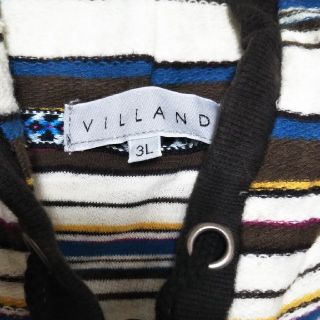 ★売り切れ★VILLAND 長袖　パーカー　3Lサイズ(パーカー)