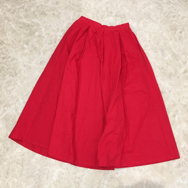 merlot(メルロー)のmerlot♡コットンフレアタックスカート  レディースのスカート(ひざ丈スカート)の商品写真