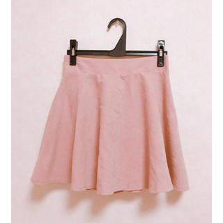 くすみピンク スカート スエード風(ミニスカート)