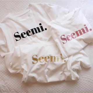 ナイスクラップ(NICE CLAUP)のseemi  ロゴTシャツ ピンク(Tシャツ(半袖/袖なし))