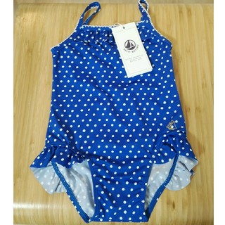 プチバトー(PETIT BATEAU)のプチバトー　ドットプリントワンピース水着　12m(水着)