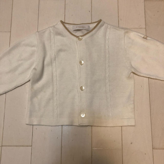 BURBERRY(バーバリー)のBurberry バーバリー 薄手カーディガン＆スタイ キッズ/ベビー/マタニティのキッズ服女の子用(90cm~)(カーディガン)の商品写真