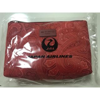 JALアメニティ ポーチ ビジネスクラス  ETRO（エトロ）赤色(旅行用品)