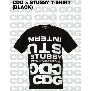 コムデギャルソン(COMME des GARCONS)のCDG × STUSSY T-SHIRT Black / XX-Large(Tシャツ/カットソー(半袖/袖なし))