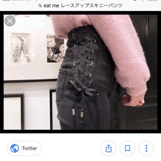 イートミー(EATME)のEATME レースアップスキニーパンツ(スキニーパンツ)