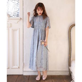 ワンアフターアナザーナイスクラップ(one after another NICE CLAUP)の【美品】Vintageフラワーレースロングワンピース 結婚式 におすすめです◎(ロングワンピース/マキシワンピース)