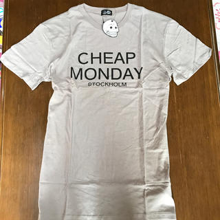 チープマンデー(CHEAP MONDAY)の再値下げ チープマンデー cheap Monday 灰 Ｍ 新品(Tシャツ/カットソー(半袖/袖なし))