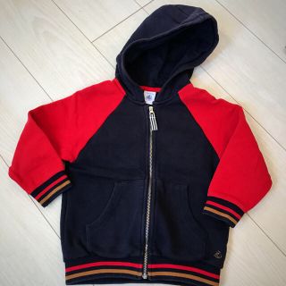 プチバトー(PETIT BATEAU)のプチバトー 4ans 102cm フード パーカー(カーディガン)