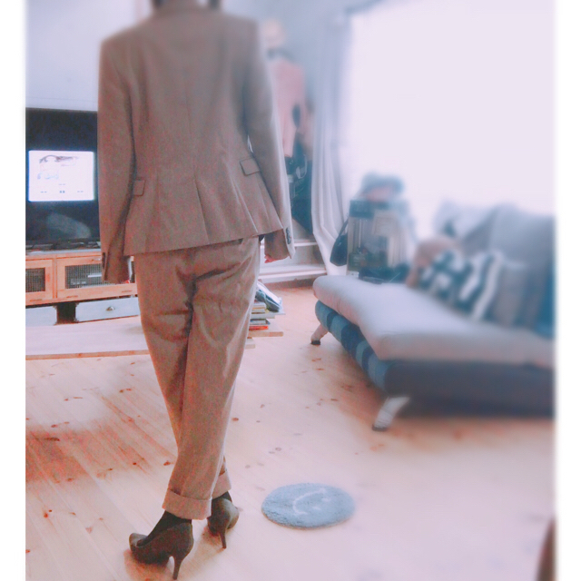 ZARA - ZARA テーパード スーツ セットアップ キャメルベージュ の通販