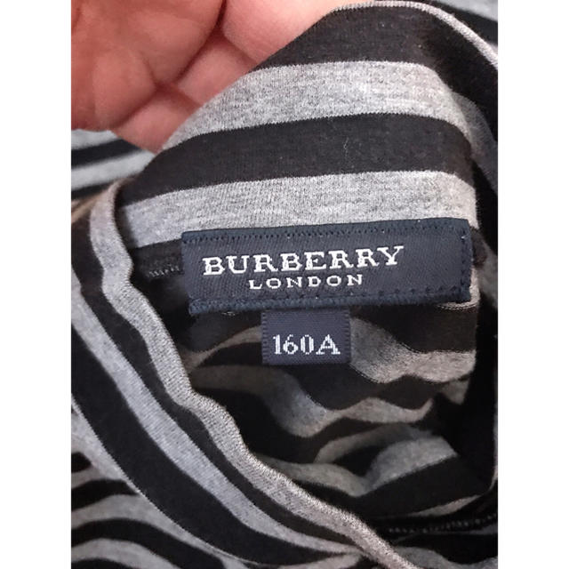 BURBERRY(バーバリー)のBURBERRY ハイネックボーダーカットソー 160 キッズ/ベビー/マタニティのキッズ服女の子用(90cm~)(Tシャツ/カットソー)の商品写真