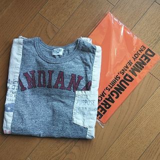 デニムダンガリー(DENIM DUNGAREE)の【かうちゃん様専用☆】DENIM DUNGAREE　リメイク TEE 　160(Tシャツ/カットソー)