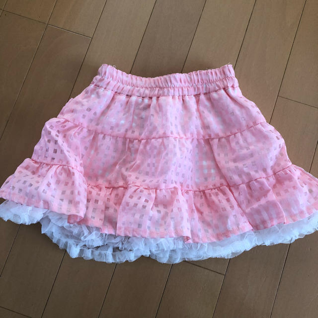 スカパン ピンク 120cm キッズ/ベビー/マタニティのキッズ服女の子用(90cm~)(スカート)の商品写真