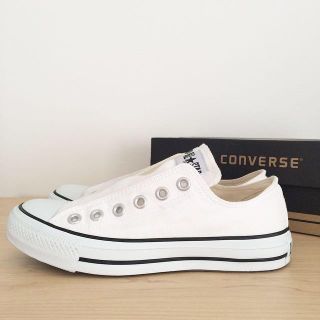 コンバース(CONVERSE)のコンバーススリッポンWhite★送料込(スニーカー)