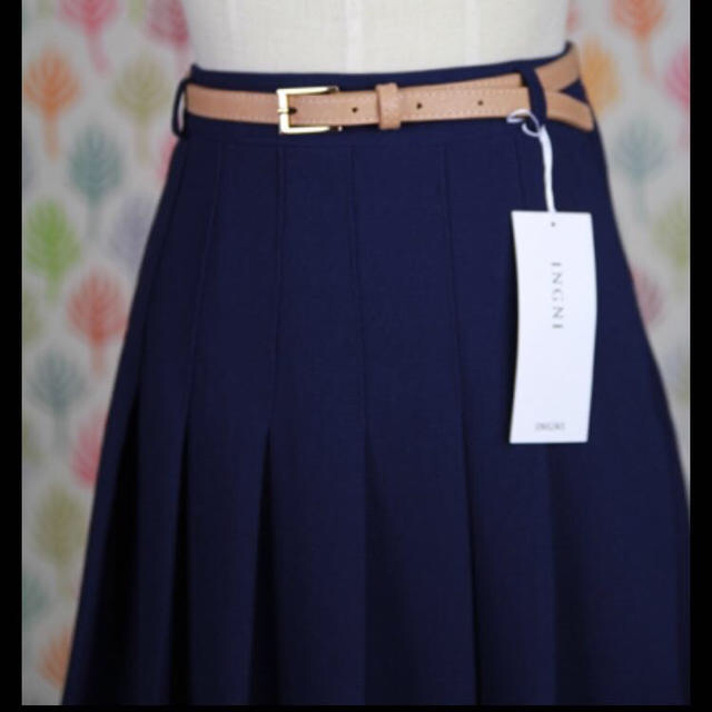 INGNI(イング)の新品♡ベルト付きプリーツフレアスカート レディースのスカート(ミニスカート)の商品写真