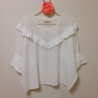 ミスティック(mystic)の美品♡ミスティック フリルカットソー(カットソー(半袖/袖なし))