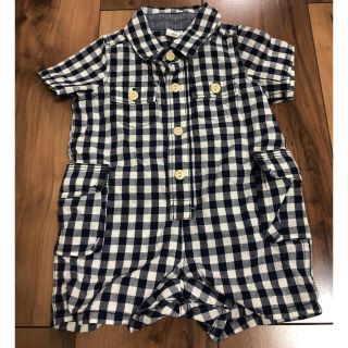 ベビーギャップ(babyGAP)のbabyGAP ギンガムチェック柄ロンパース(ロンパース)